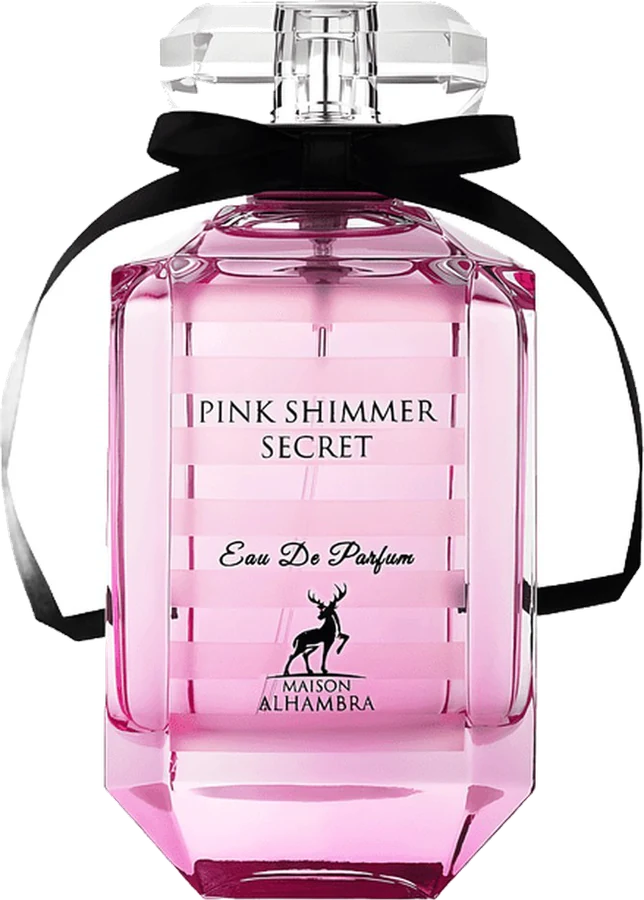 Frasco original de Pink Shimmer de Maison Alhambra