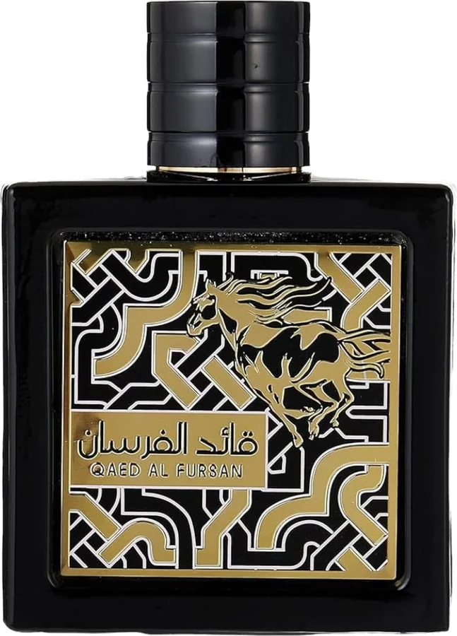 Frasco original de Qaed Fursan Negro de Lattafa